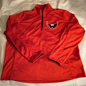 Washington Capitals NHL Hockey Extra Large Red 1/4 Zip Pullover